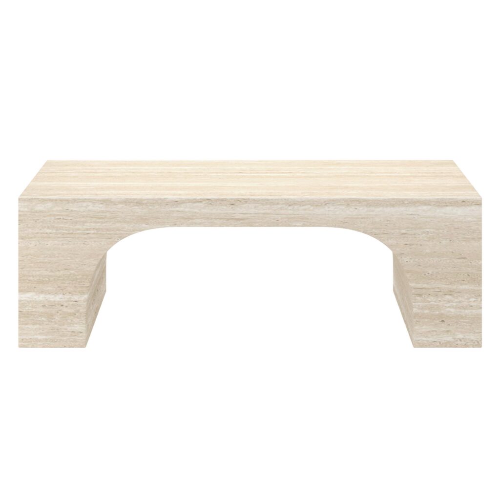 Atticus Contract Grade Rectangular Coffee Table in Travertine - Image 5