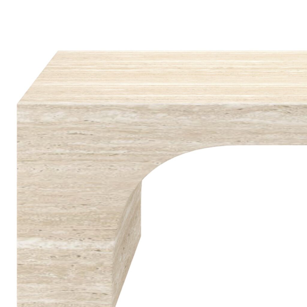 Atticus Contract Grade Rectangular Coffee Table in Travertine - Image 7
