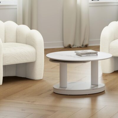 Elara Coffee Table in White 9 Elara Coffee Table in White 301-198WT 301 198WT 1