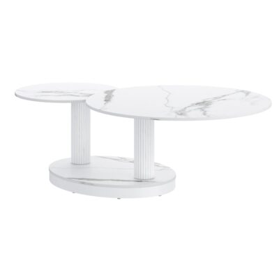 Elara Coffee Table in White 12 Elara Coffee Table in White 301-198WT 301 198WT 4