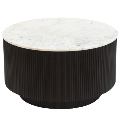 Reyna Round Coffee Table with Storage in Black and White 301-248BLK 301 248BLK 3