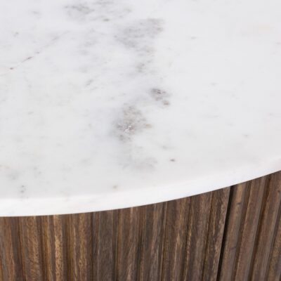 Reyna Round Coffee Table with Storage in Walnut and White 13 Reyna Round Coffee Table with Storage in Walnut and White 301-248WAL 301 248WAL 5