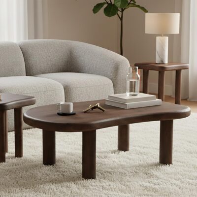 Zaloa Organic Coffee Table in Dark Walnut 9 Zaloa Organic Coffee Table in Dark Walnut 301-272DWT 301 272DWT 1