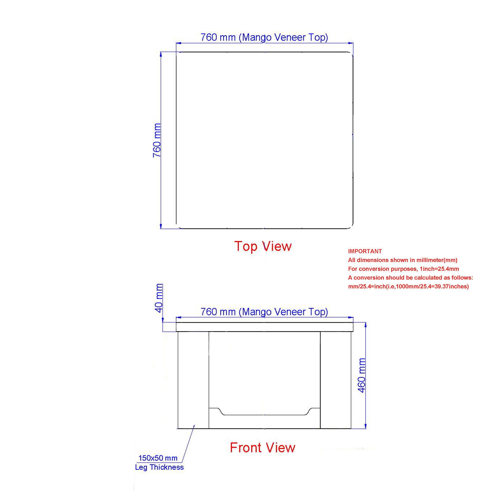 Merano Square Coffee Table in Mocha and Walnut 8 Merano Square Coffee Table in Mocha and Walnut - Image 8