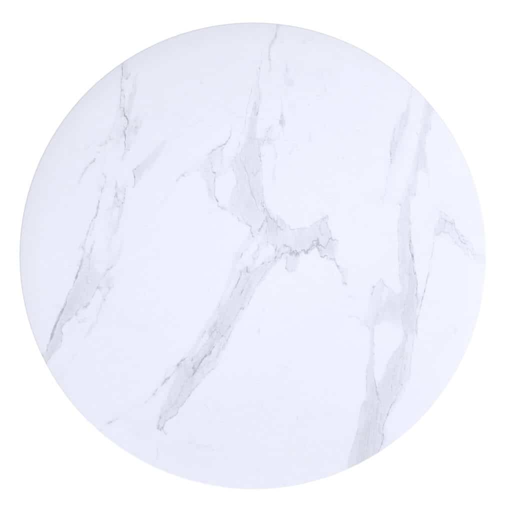 Emery Round Coffee Table in White and Black - Image 4