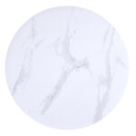 Emery Round Coffee Table in White and Black 301-294RND-WT 301 294RND WT 3