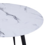 Emery Round Coffee Table in White and Black 301-294RND-WT 301 294RND WT 4