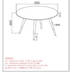 Emery Round Coffee Table in White and Black 301-294RND-WT 301 294RND WT LD