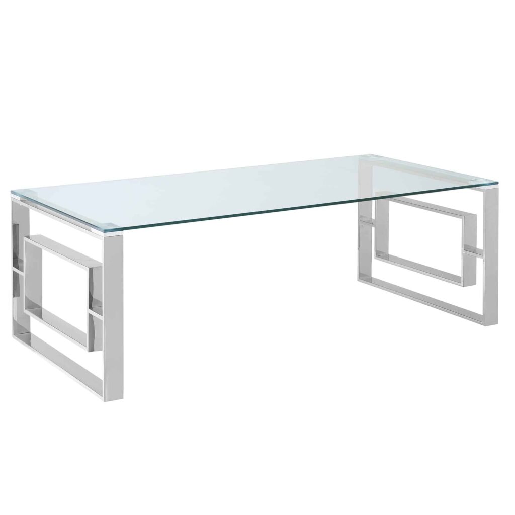 Eros Coffee Table in Silver 301-482CH 301 482CH