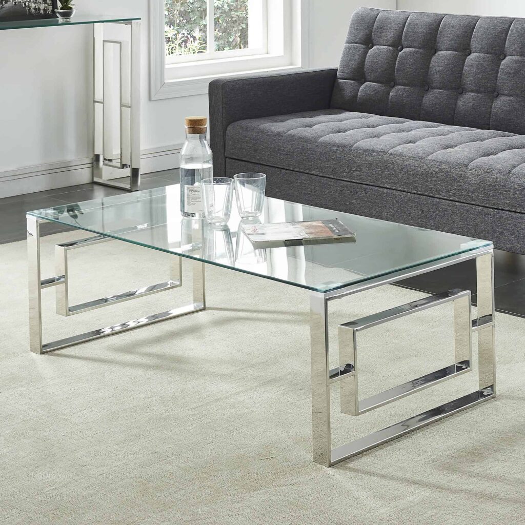 Eros Coffee Table in Silver - Image 2