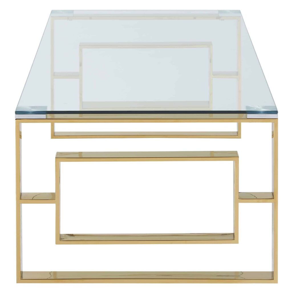 Eros Coffee Table in Gold - Image 4