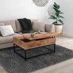 Ojas Lift-Top Coffee Table in Natural Burnt and Black 301-513NT 301 513NT 1