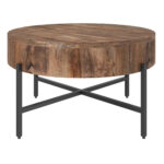 Blox Round Coffee Table in Natural and Black 301-528NAT 301 528NAT 5