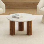 Jilsa Coffee Table in Walnut & White 301-551WAL 301 551WAL 1