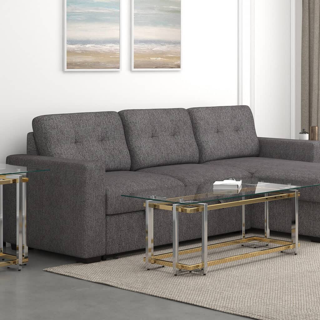 Florina Coffee Table in Silver and Gold - Image 2