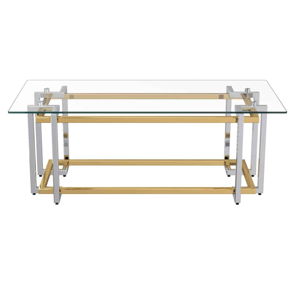 Florina Coffee Table in Silver and Gold - Image 3