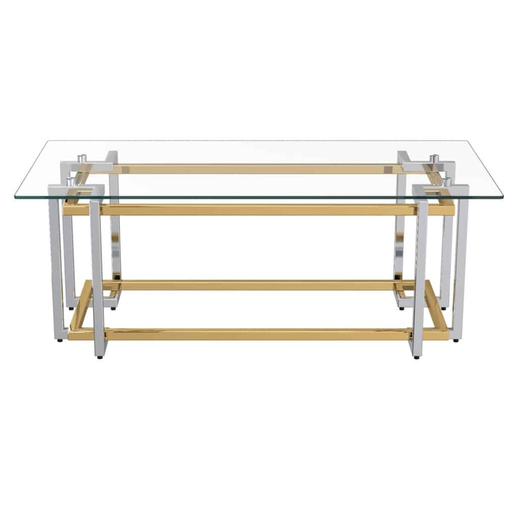 Florina Coffee Table in Silver and Gold 301-561REC 301 561REC 2