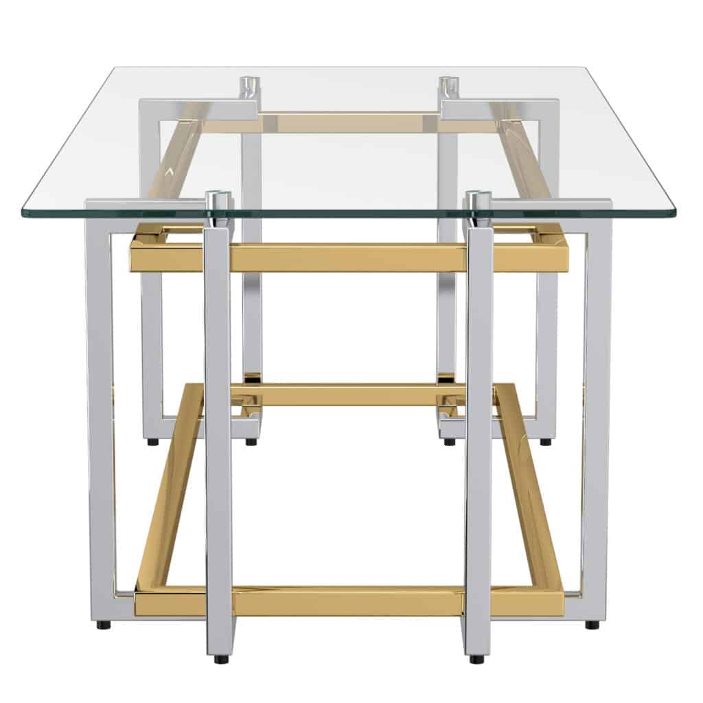 Florina Coffee Table in Silver and Gold - Image 4