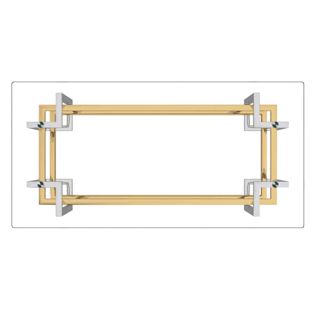 Florina Coffee Table in Silver and Gold - Image 5