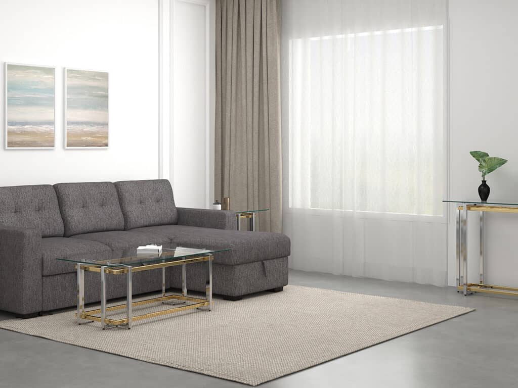 Florina Coffee Table in Silver and Gold - Image 7