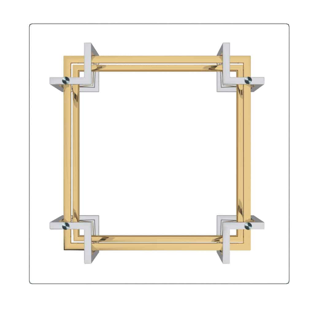 Florina Coffee Table in Silver and Gold - Image 4