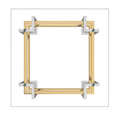 Florina Coffee Table in Silver and Gold 301-561SQU 301 561SQU 3