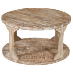 Avni Round Coffee Table in Distressed Natural 301-619NT 301 619NT 1