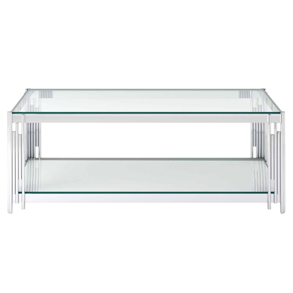 Estrel Rectangular Coffee Table in Silver - Image 3