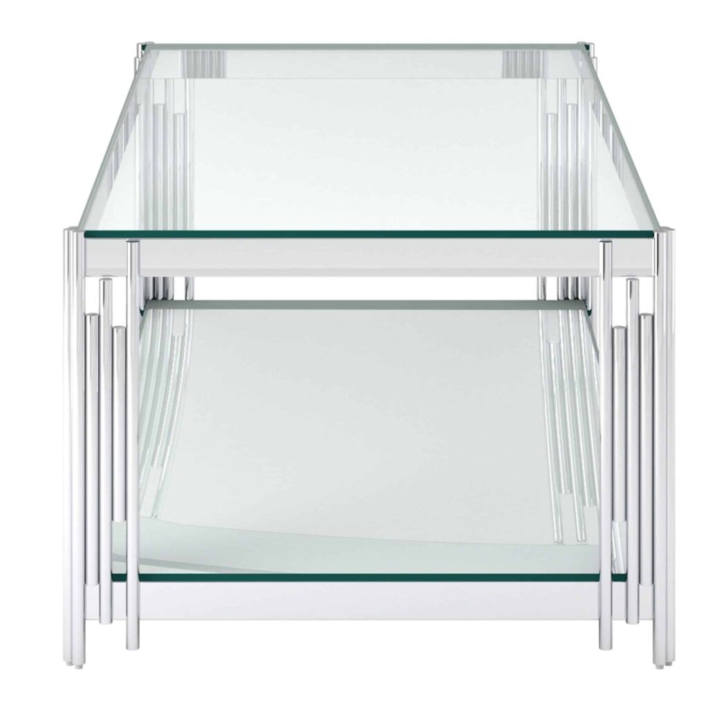 Estrel Rectangular Coffee Table in Silver - Image 4