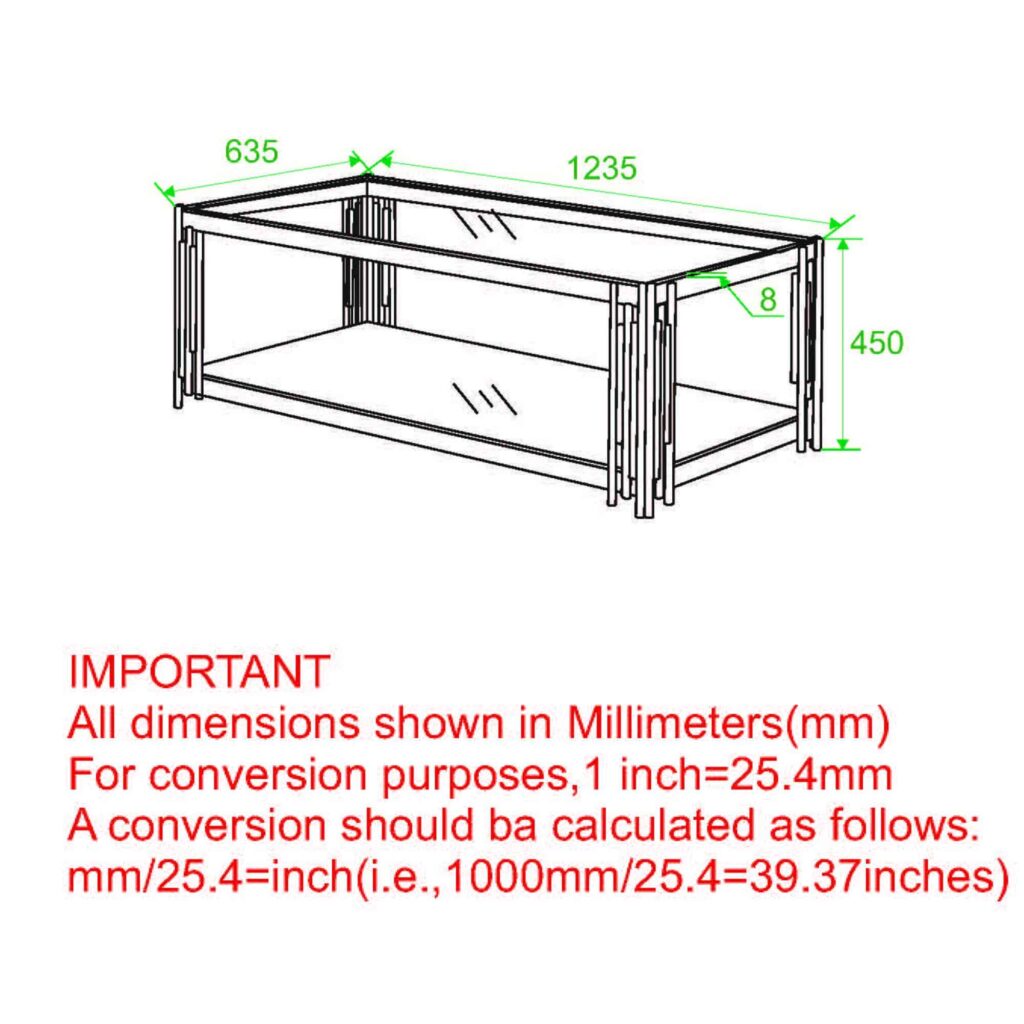 Estrel Rectangular Coffee Table in Silver - Image 8