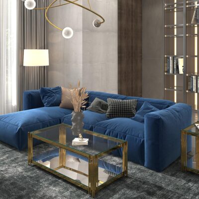 Estrel Rectangular Coffee Table in Gold 301-630GL 301 630GL 1