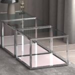 Casini Large Square Coffee Table in Silver 301-632CH_L 301 632CH L 1