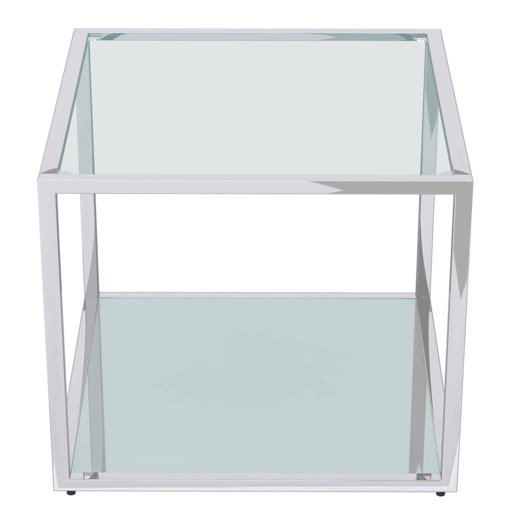 Casini Large Square Coffee Table in Silver - Image 3