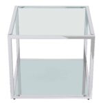 Casini Large Square Coffee Table in Silver 301-632CH_L 301 632CH L 2