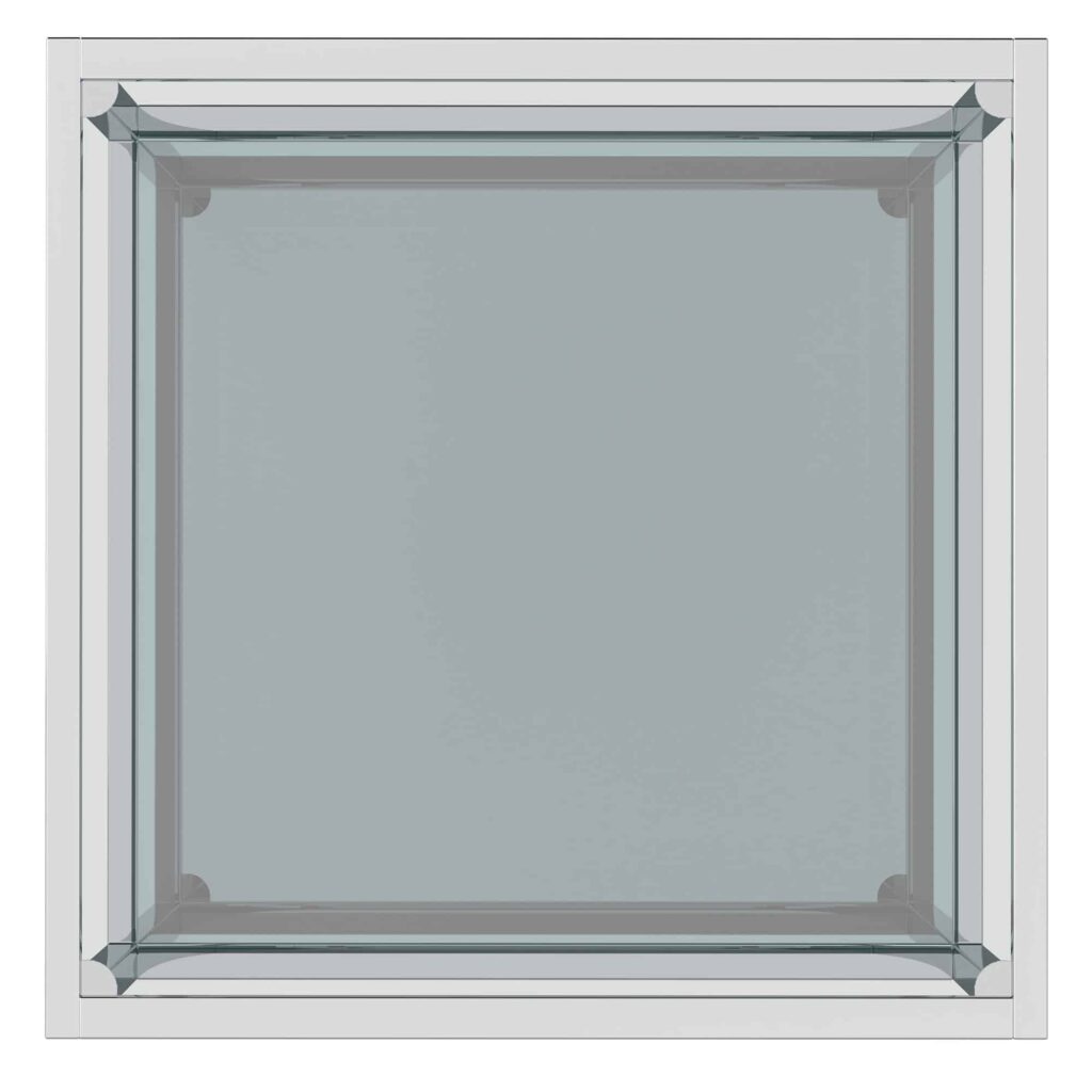 Casini Large Square Coffee Table in Silver - Image 4