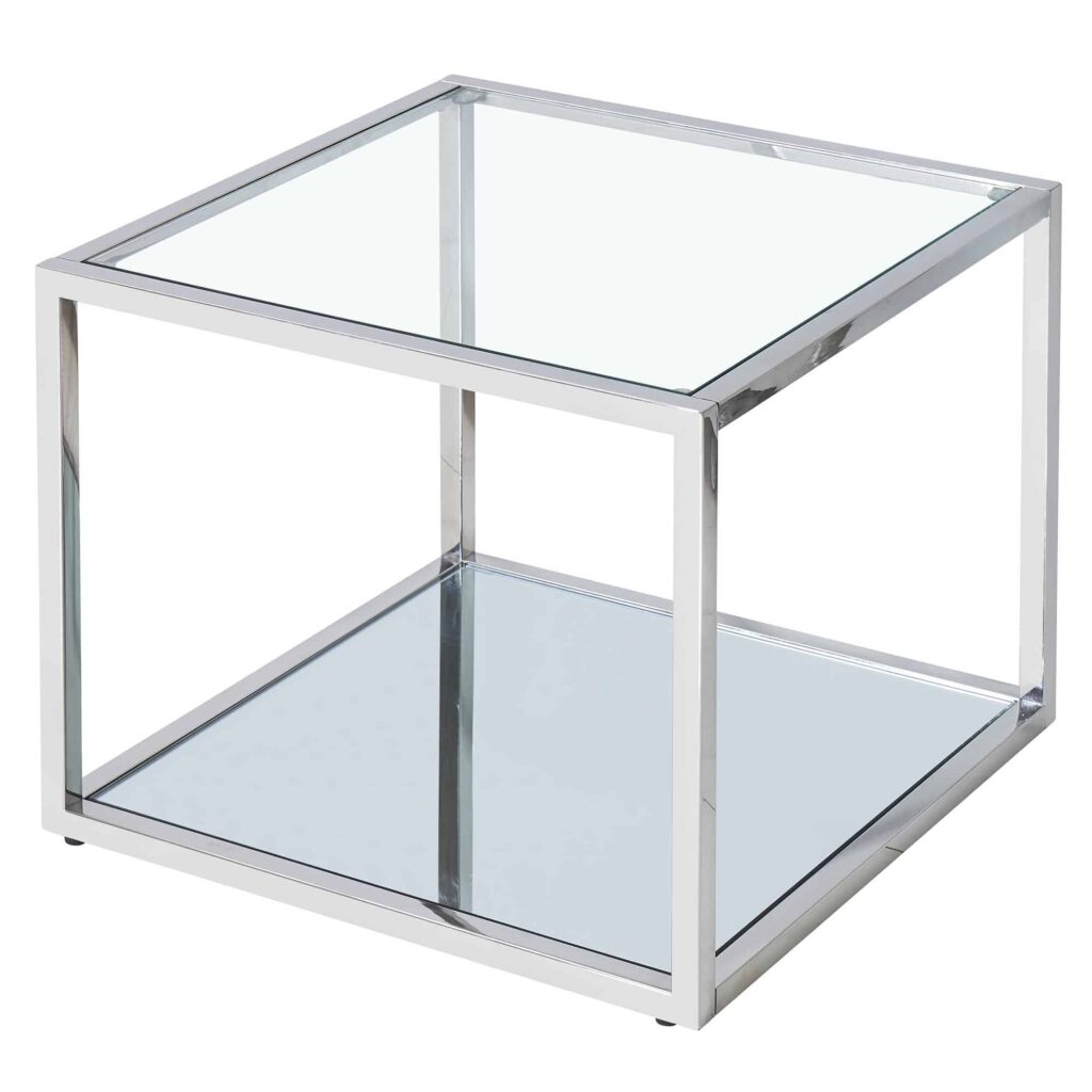 Casini Large Square Coffee Table in Silver - Image 5