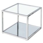 Casini Large Square Coffee Table in Silver 301-632CH_L 301 632CH L 4