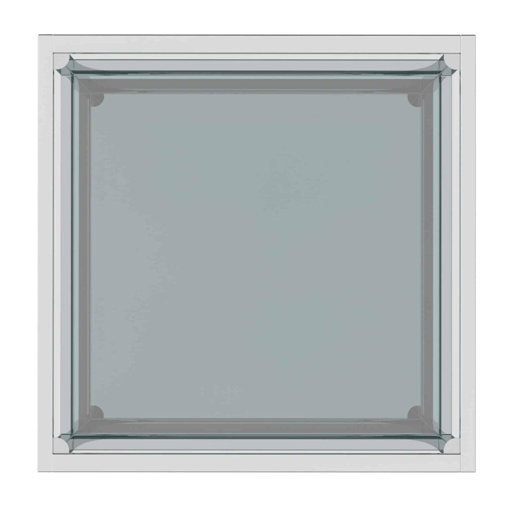 Casini Small Square Coffee Table in Silver - Image 4