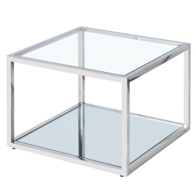 Casini Small Square Coffee Table in Silver 301-632CH_S 301 632CH S 4