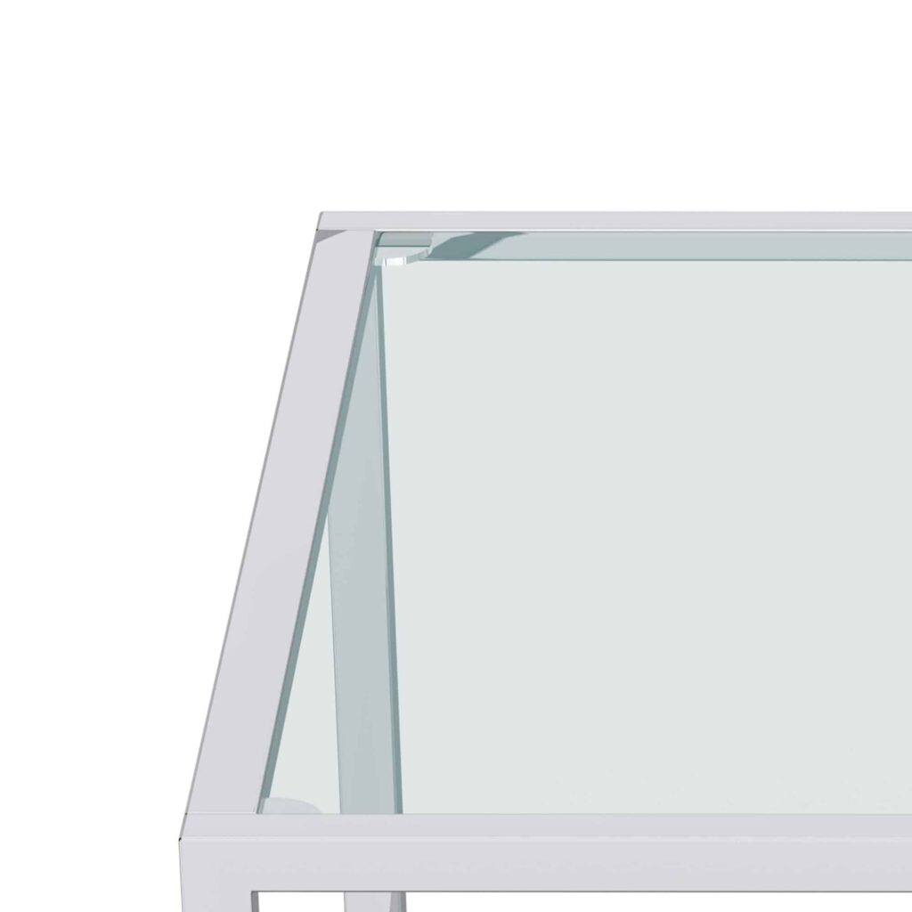 Casini Small Square Coffee Table in Silver - Image 7