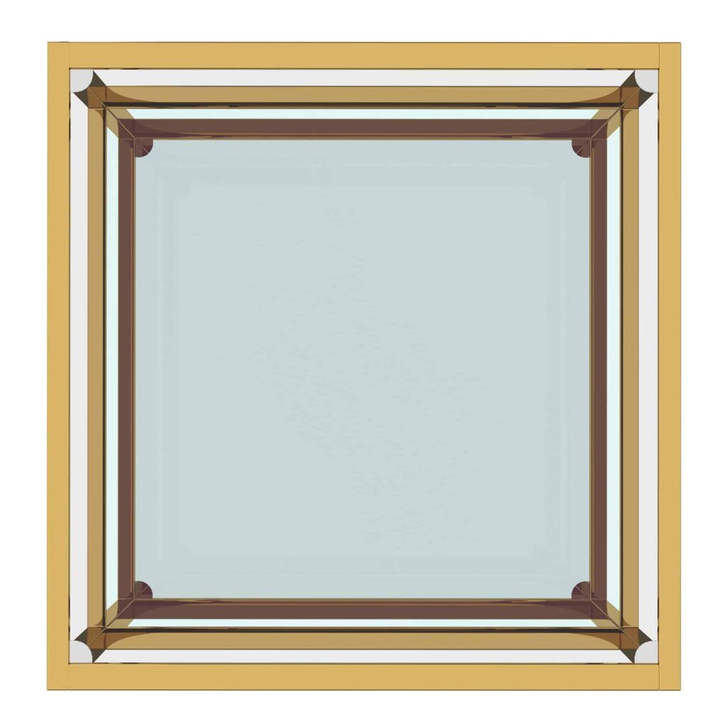 Casini Large Square Coffee Table in Gold - Image 4