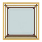 Casini Large Square Coffee Table in Gold 301-632GL_L 301 632GL L 3