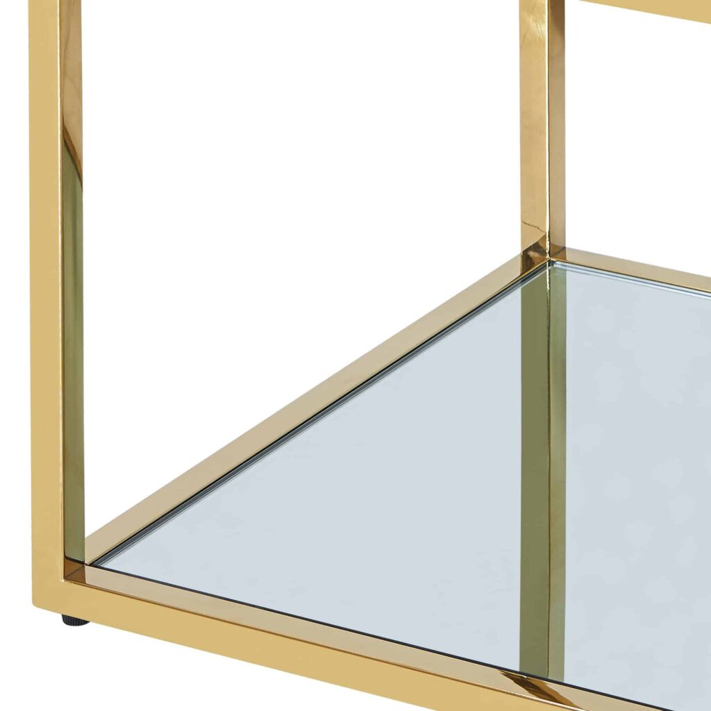 Casini Large Square Coffee Table in Gold - Image 6
