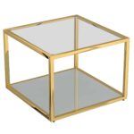 Casini Small Square Coffee Table in Gold 301-632GL_S 301 632GL S 1