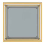 Casini Small Square Coffee Table in Gold 301-632GL_S 301 632GL S 3