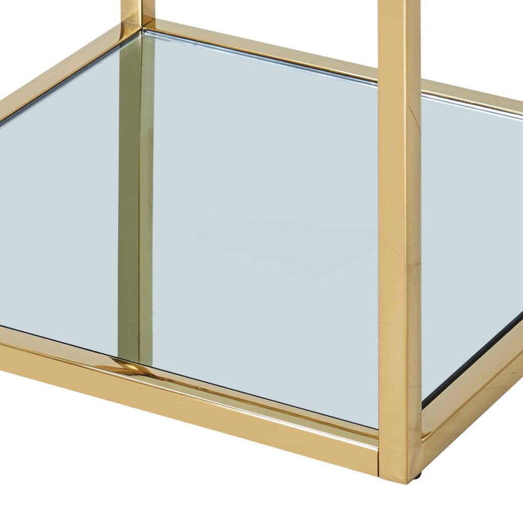 Casini Small Square Coffee Table in Gold - Image 6
