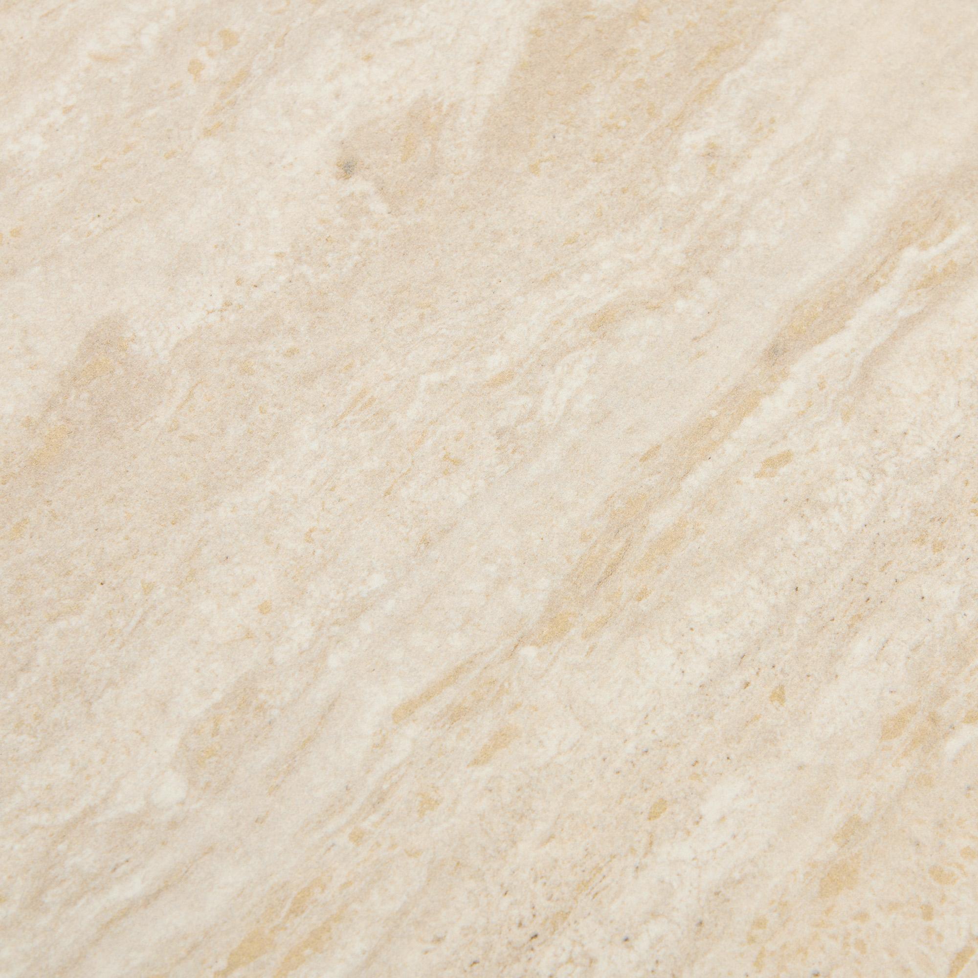 Seaton Round Coffee Table in Walnut and Travertine 3 Seaton Round Coffee Table in Walnut and Travertine - Image 3