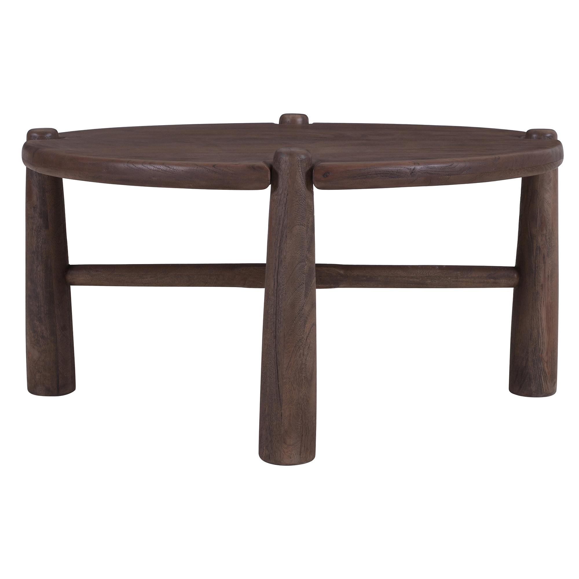 Carlyn Round Coffee Table in Dark Walnut 5 Carlyn Round Coffee Table in Dark Walnut - Image 5