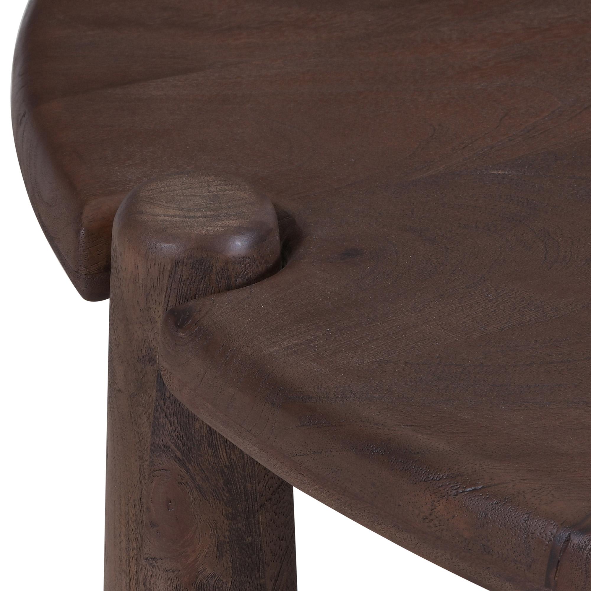 Carlyn Round Coffee Table in Dark Walnut 7 Carlyn Round Coffee Table in Dark Walnut - Image 7