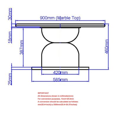 Martina Round Coffee Table in Walnut 301-929WAL 301 929WAL LD